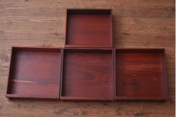 ヴィンテージ家具　紫檀材　品のある佇まいが魅力の飾り棚(茶棚、収納棚、戸棚、ビンテージ)(R-042659)
