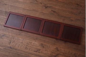 ヴィンテージ家具　紫檀材　品のある佇まいが魅力の飾り棚(茶棚、収納棚、戸棚、ビンテージ)(R-042659)
