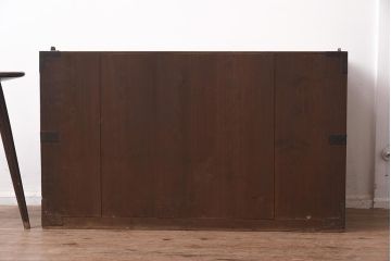 アンティーク家具　大正期　使い込まれた風合いが魅力のシンプルな衣装箪笥(引き出し、ローボード)(R-042660)