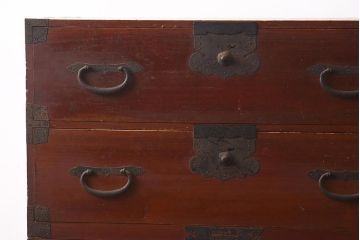 アンティーク家具　明治期　ヒノキ材　和の風情漂う重ねタンス(衣装箪笥、引き出し)(R-042661)