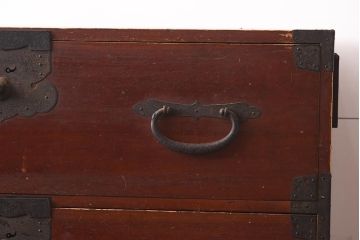 アンティーク家具　明治期　ヒノキ材　和の風情漂う重ねタンス(衣装箪笥、引き出し)(R-042661)