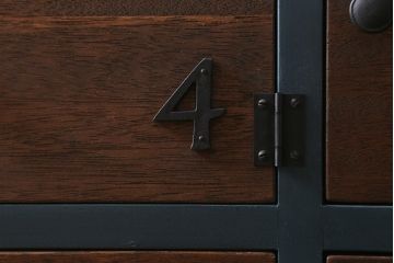 ラフジュ工房オリジナル　3×5マス　古材リメイク　ヒノキ無垢材・ラワン古材　ビンテージ風のペイントマス目棚・右開き(収納棚、ロッカー、下駄箱)(R-042666)