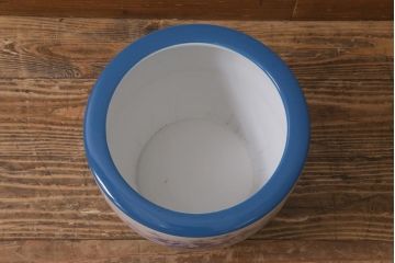 アンティーク雑貨　昭和初期　オールドノリタケ(則武、日陶)　ブルーローズ　火鉢(手あぶり、鉢カバー、傘立て)(R-042671)