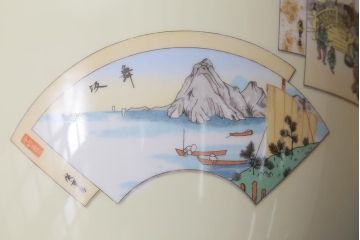 アンティーク雑貨　オールドノリタケ(則武・日陶)　東海道五十三次　和の雰囲気漂う火鉢(手あぶり、鉢カバー、傘立て)(R-042674)