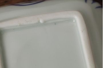 幕末明治期　伊万里焼　染付角皿2枚セット(向付、小鉢、和食器)(R-042686)