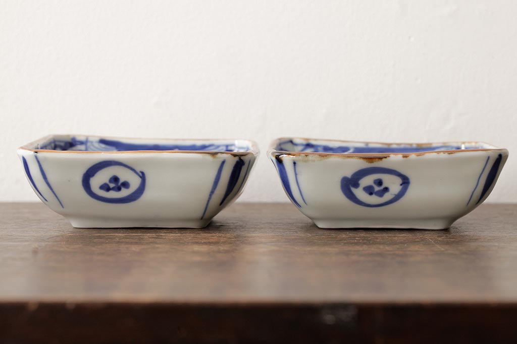 伊万里　染付隅切角皿　20枚　17cm　幕末〜明治期 伊万里 染付隅切角皿 20枚 17cm 幕末〜明治期 皿