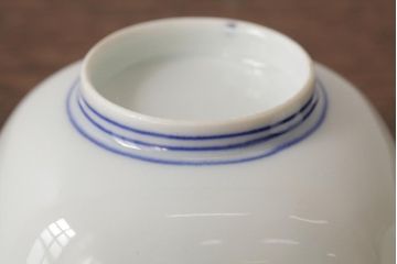 アンティーク雑貨　明治大正期　伊万里焼山水図染付向付2点セット(小皿、和食器)(R-042690)