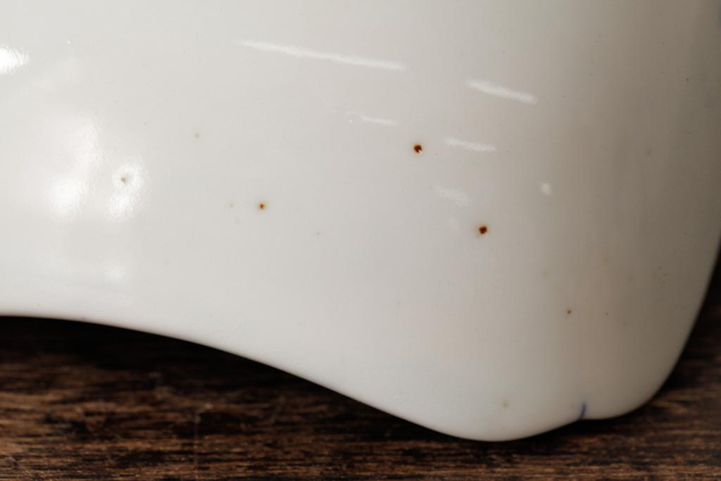 アンティーク雑貨　明治大正期　伊万里焼山水図染付向付2点セット(小皿、和食器)(R-042691)