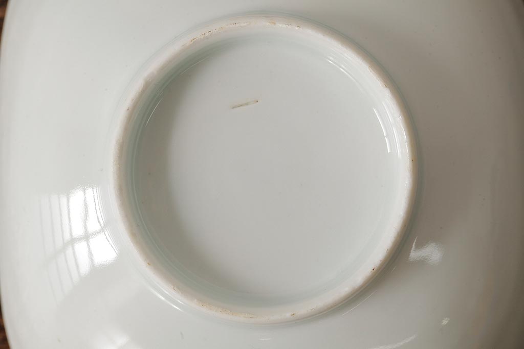 アンティーク雑貨　明治大正期　伊万里焼山水図染付向付3点セット(小皿、和食器)(R-042693)