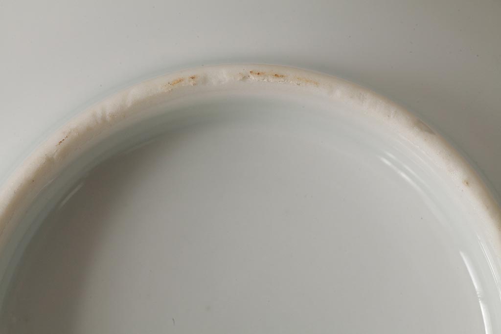 アンティーク雑貨　明治大正期　伊万里焼山水図染付向付3点セット(小皿、和食器)(R-042693)