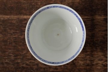 古民具・骨董　明治大正期　伊万里焼　染付蕎麦猪口3個セット(そば猪口、和食器)(R-042695)