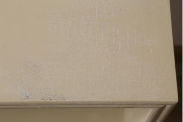 ビンテージ家具　柔らかいペイントカラーのレトロなキャビネット(戸棚、収納棚)(R-042705)