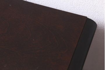 中古　北海道民芸家具　HM868K　シックな色合いのファックス台(サイドキャビネット、電話台)(定価約11万円)(R-042710)