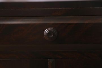 中古　北海道民芸家具　HM868K　シックな色合いのファックス台(サイドキャビネット、電話台)(定価約11万円)(R-042710)