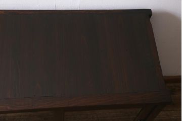 アンティーク家具　引き出し付き　和の雰囲気漂うガラス戸棚(収納棚、キャビネット)(R-042712)