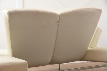 展示品　IDC大塚家具　edra(エドラ)　フラップ　革 クリームホワイト　ソファ(カウチソファ)(定価約400万円)(R-042713)