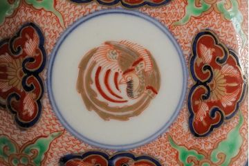  	アンティーク雑貨　江戸期　古伊万里　大明成化年製　色絵染付小皿3枚セット(和食器)(R-042714)