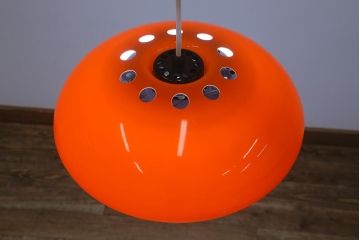 ヴィンテージ照明　三菱電機　レトロポップなデザインが魅力のペンダントライト(天井照明、ビンテージ)(R-042717)