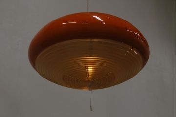 ヴィンテージ照明　三菱電機　レトロポップなデザインが魅力のペンダントライト(天井照明、ビンテージ)(R-042717)