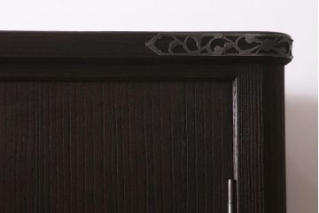 中古　伝統工芸品　長谷川浅次謹作　久光刻　衣装盆付き　花鳥図の前飾りが素敵な重ね加茂総桐箪笥(総桐たんす、和タンス、衣装箪笥、着物箪笥)(定価約120万円)(R-042722)