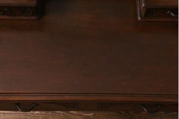 アンティーク家具　フランスアンティーク　マホガニー材　オーバル型のミラーが目を引く優美な佇まいのドレッサー(鏡台)(R-042727)