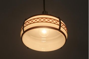 レトロ照明　和の雰囲気高まるペンダントライト(電笠、シェード、天井照明)(R-042730)