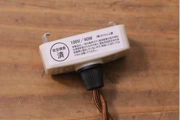 アンティーク照明　戦前　大正昭和初期　色絵磁器花文電笠　シェード(ノリタケ?、ペンダントライト、天井照明)(R-042735)