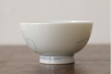 古民具・骨董　明治大正期　伊万里焼　染付猪口5客セット(湯呑茶碗、向付、酒器、和食器)(R-042739)