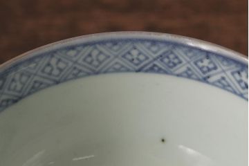 江戸期　古伊万里　瑠璃金彩花文蓋茶碗2客セット(和食器)(R-042744)