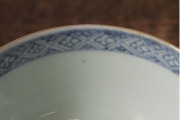 江戸期　古伊万里　瑠璃金彩花文蓋茶碗2客セット(和食器)(R-042746)