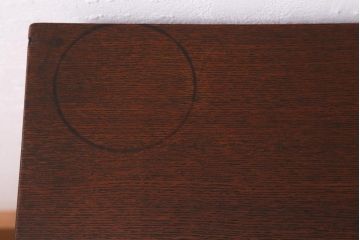 アンティーク家具　指物家具　桑・タモ・桐材　品の良い作りが魅力的な上手物の飾り棚(戸棚、収納棚)(R-042754)