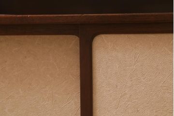 アンティーク家具　指物家具　桑・タモ・桐材　品の良い作りが魅力的な上手物の飾り棚(戸棚、収納棚)(R-042754)