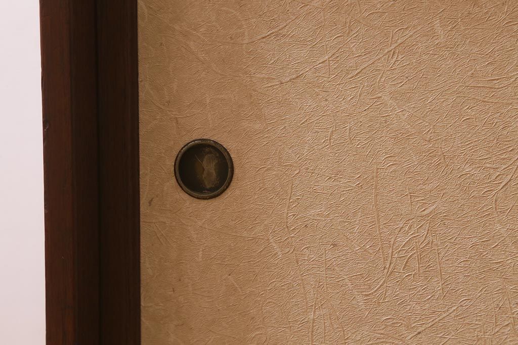 アンティーク家具　指物家具　桑・タモ・桐材　品の良い作りが魅力的な上手物の飾り棚(戸棚、収納棚)(R-042754)