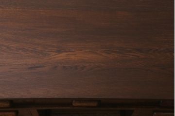 アンティーク家具　ナラ材製　上手物　立派な佇まいの木製両袖デスク(ワークデスク、机、在宅ワーク、在宅用)(R-042755)