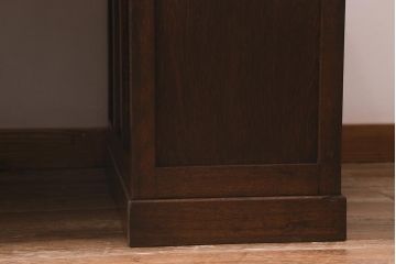 アンティーク家具　ナラ材製　上手物　立派な佇まいの木製両袖デスク(ワークデスク、机、在宅ワーク、在宅用)(R-042755)