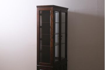 中古　希少な廃盤品!!　北海道民芸家具　OM158　品のある空間づくりにおすすめな飾り棚(収納棚、キャビネット)(定価約めな飾り棚(収納棚、キャビネット)(R-042756)