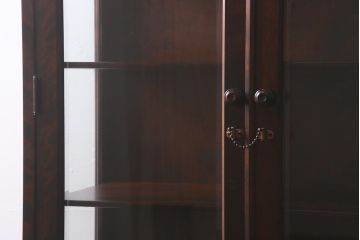 中古　希少な廃盤品!!　北海道民芸家具　OM158　品のある空間づくりにおすすめな飾り棚(収納棚、キャビネット)(定価約めな飾り棚(収納棚、キャビネット)(R-042756)