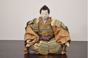 アンティーク雑貨　江戸期　幕末　慶應弐年　武者人形2点(R-042759)