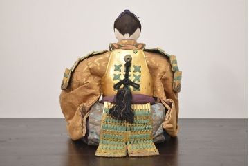 アンティーク雑貨　江戸期　幕末　慶應弐年　武者人形2点(R-042759)