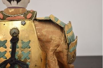 アンティーク雑貨　江戸期　幕末　慶應弐年　武者人形2点(R-042759)