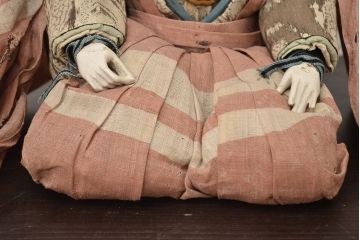 アンティーク雑貨　江戸期　幕末　慶應弐年　武者人形2点(R-042759)