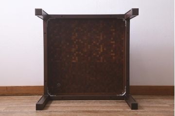 ヴィンテージ家具　デンマーク　TRANEKAER DENMARK(トラネケア社)　Rolf Middelboe(ロルフ・ミドルボー)　パーケット天板のコーヒーテーブル(センターテーブル、ビンテージ、北欧)(R-042807)