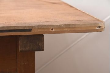 アンティーク家具　昭和レトロな雰囲気漂う作業台(ダイニングテーブル)(R-042809)