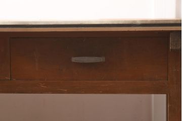 アンティーク家具　昭和レトロな雰囲気漂う作業台(ダイニングテーブル)(R-042809)