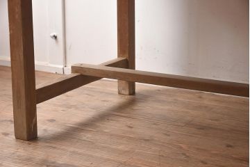 アンティーク家具　昭和レトロな雰囲気漂う作業台(ダイニングテーブル)(R-042809)
