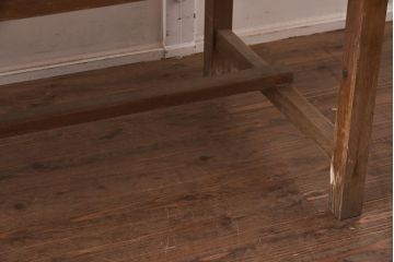 アンティーク家具　昭和レトロな雰囲気漂う作業台(ダイニングテーブル)(R-042809)