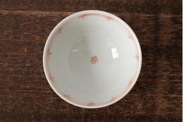 明治大正期　色絵染付蓋茶碗2客セット(和食器)(R-042810)