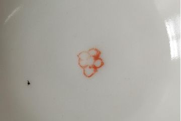 明治大正期　色絵染付蓋茶碗2客セット(和食器)(R-042811)