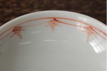 明治大正期　色絵染付蓋茶碗2客セット(和食器)(R-042811)