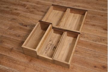 アンティーク家具　銅壺付き　ケヤキ材　美しい杢目が魅力の長火鉢(木製火鉢)(R-042812)